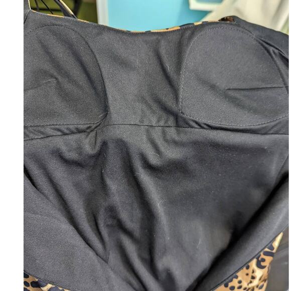 Vintage Y2K 90s Cache Leopard Print Halter Mini Dress Bodycon Clubwear Size 0 - Picture 7 of 11